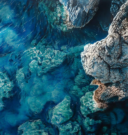 Acrylic painting The Reef in the Sea Johannes Wessmark