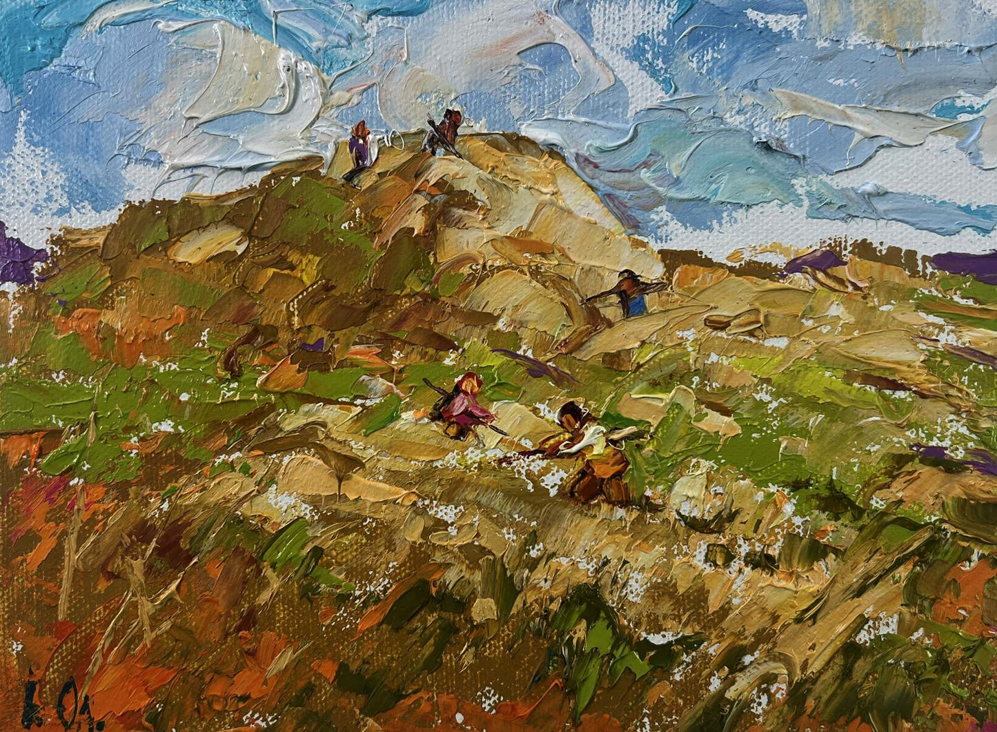 Oil painting Gentle wind over the haystack by Oleksiy Ivanyuk