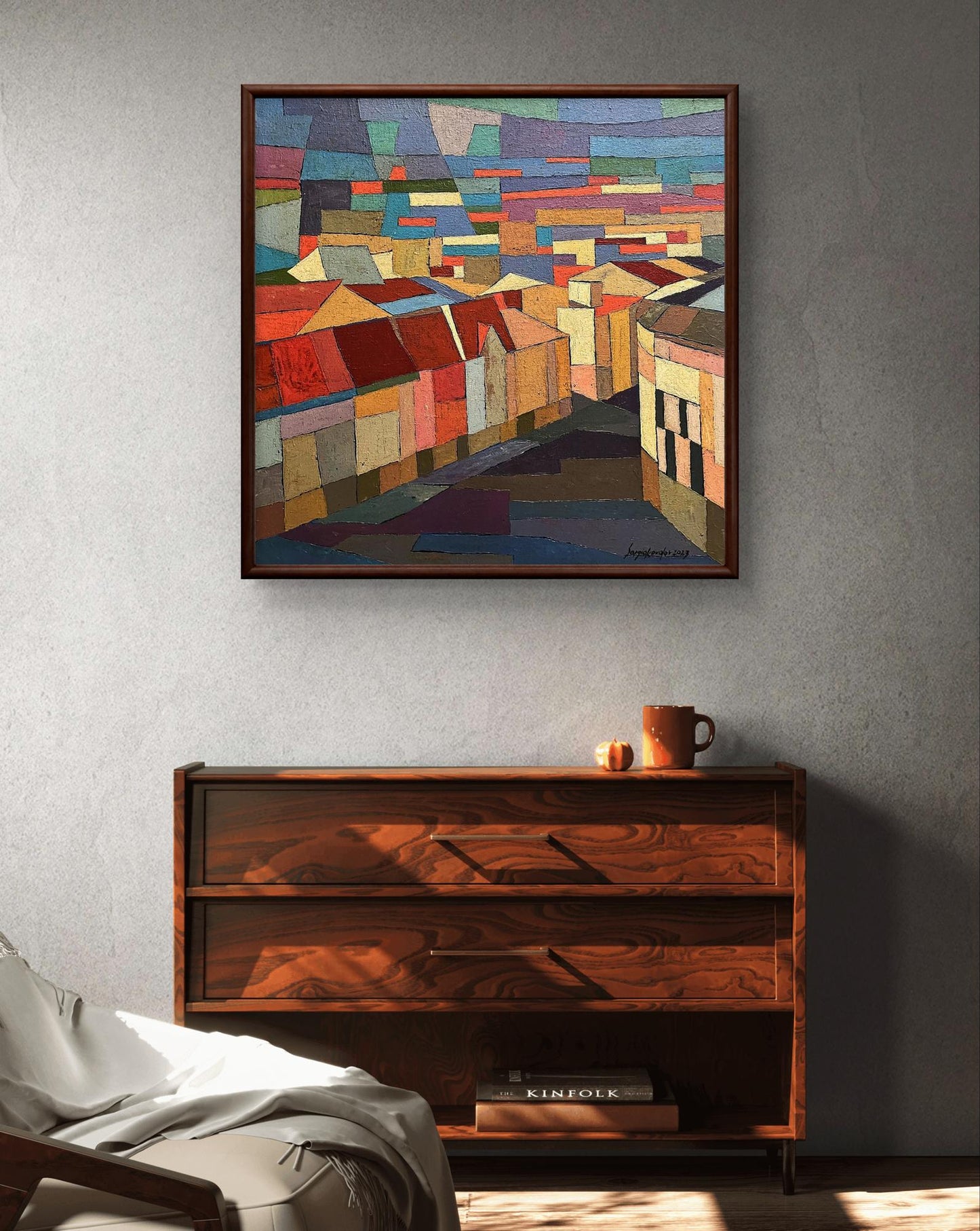 Oil painting Abstract Streets of the city Serhiy Kovalev