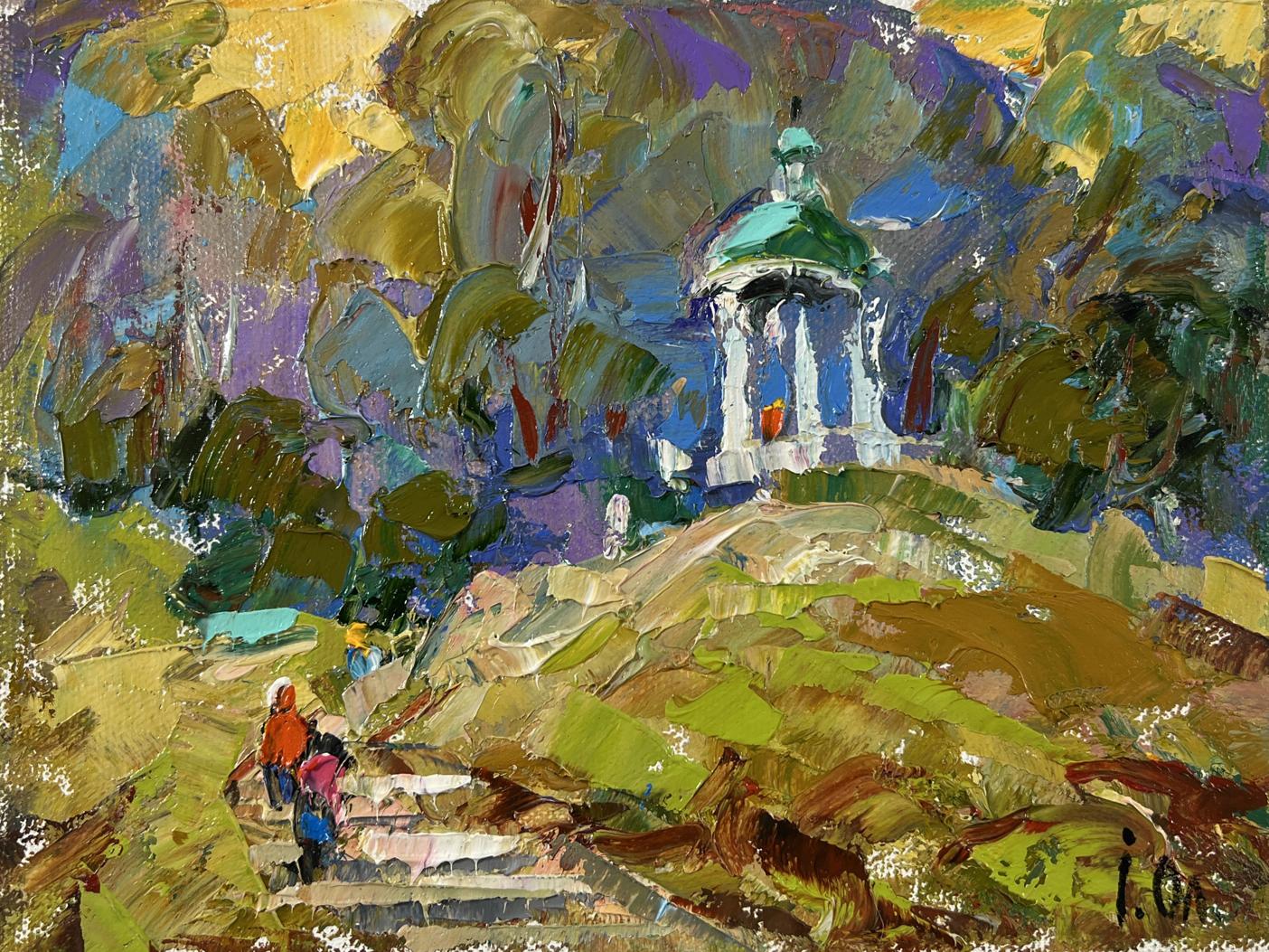Vibrant impressionist oil painting Silence surrounded by nature by Oleksiy Ivanyuk