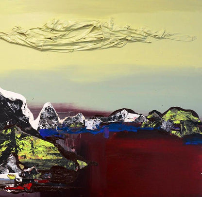 Oil painting Living matter by Natalia Korf-Ivaniuk, textured abstract landscapes