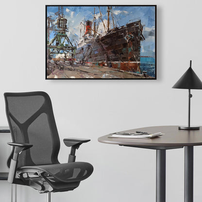 Black mesh ergonomic office chair with adjustable armrests and metallic base