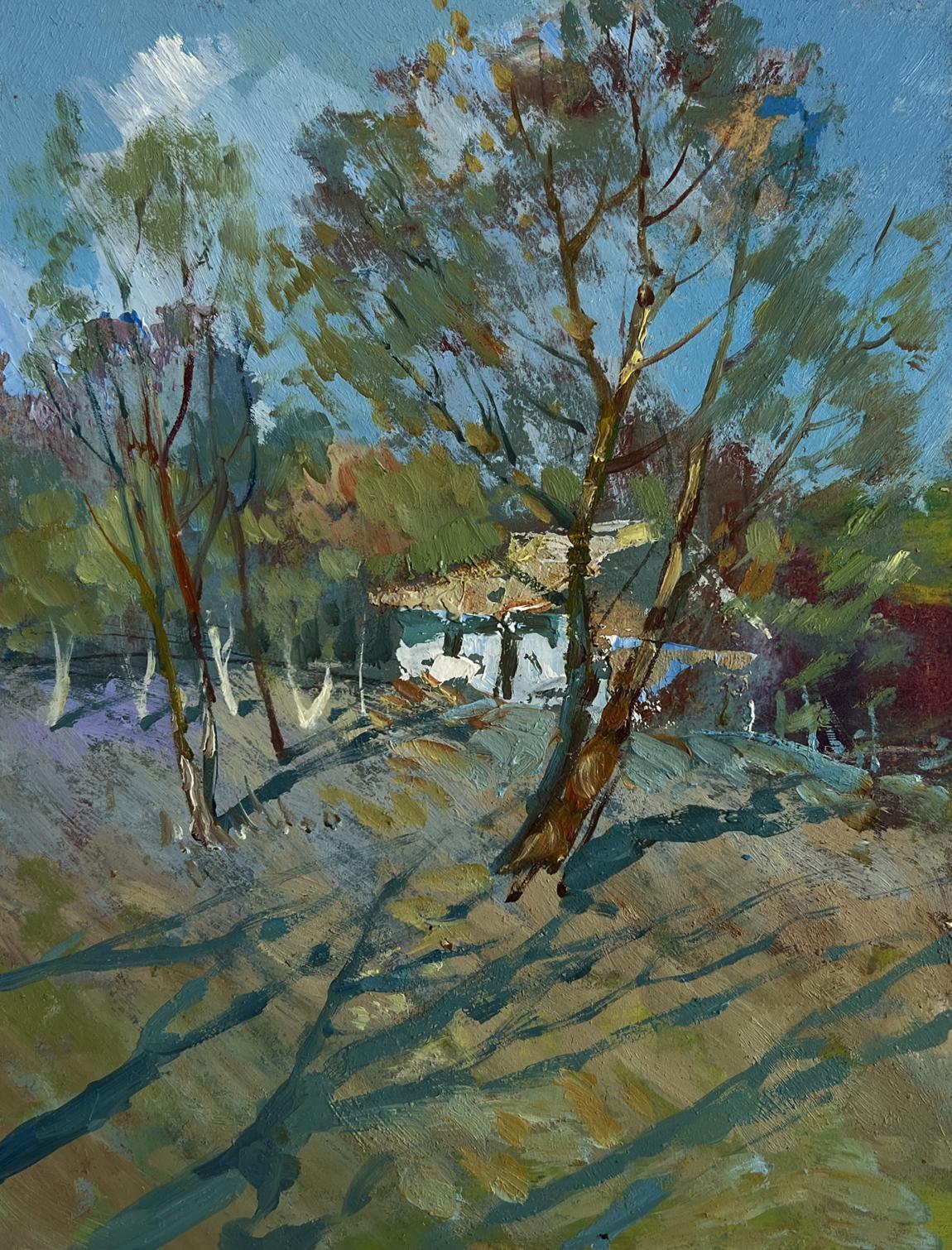 Vibrant impressionist oil painting In the Shade of the Trees by Yuriy Suprunchuk