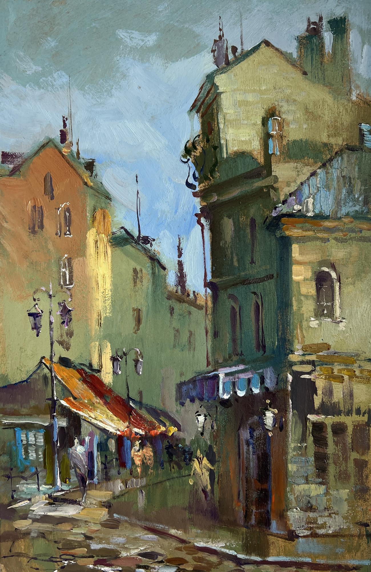 Vibrant impressionistic oil painting Shadows of Old Venice by Yuriy Suprunchuk