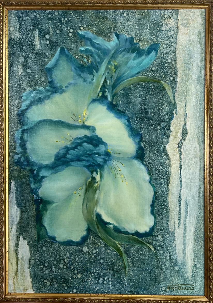 Oil painting A flower that remembers the rain by Vasily Korkishko
