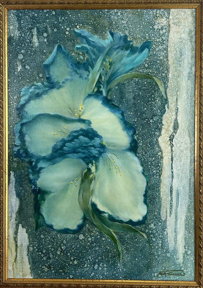Oil painting A flower that remembers the rain by Vasily Korkishko