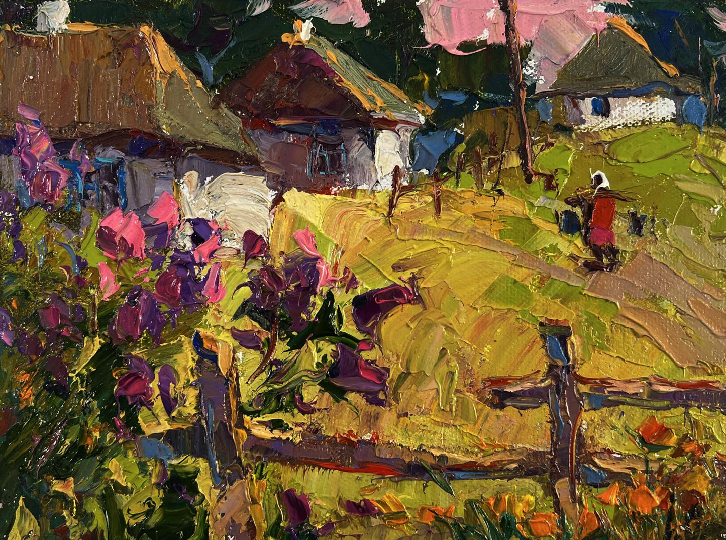 Vibrant impressionist oil painting The Tenderness of Dawn by Oksana Ivanyuk