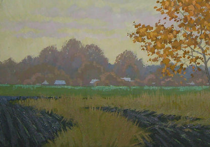 Oil painting Autumn evening in the fields by Valery Savenets
