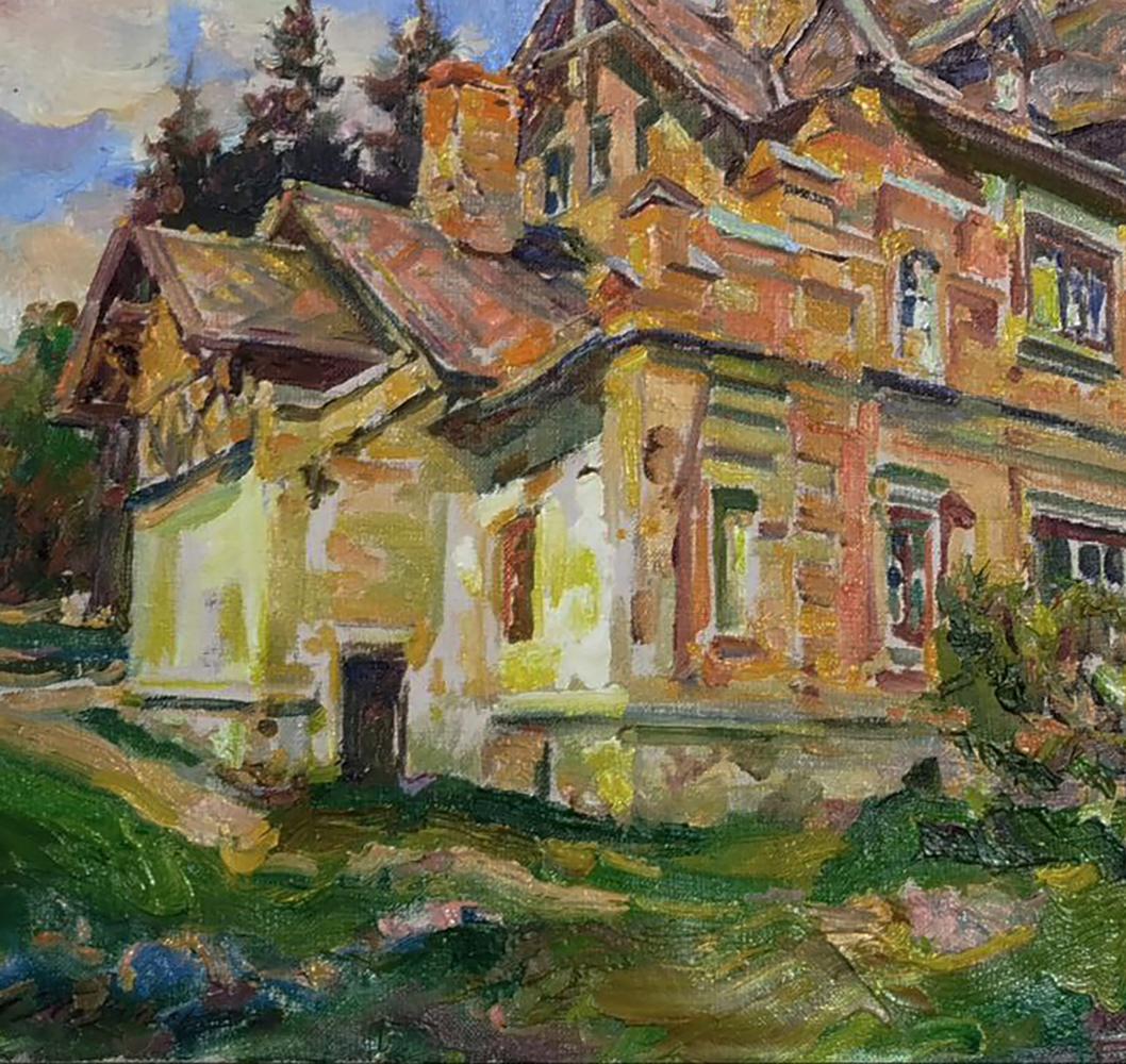 Oil painting West side of the house by Leonid Pavlenko