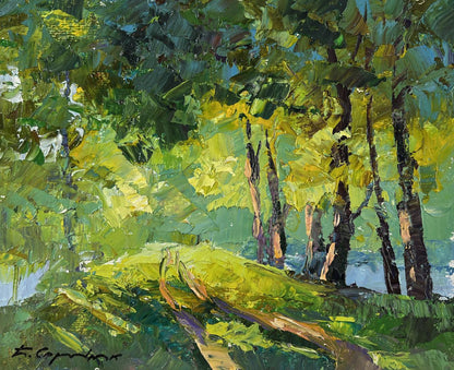 Vibrant impressionist oil painting The Youth of Nature by Boris Serdyuk