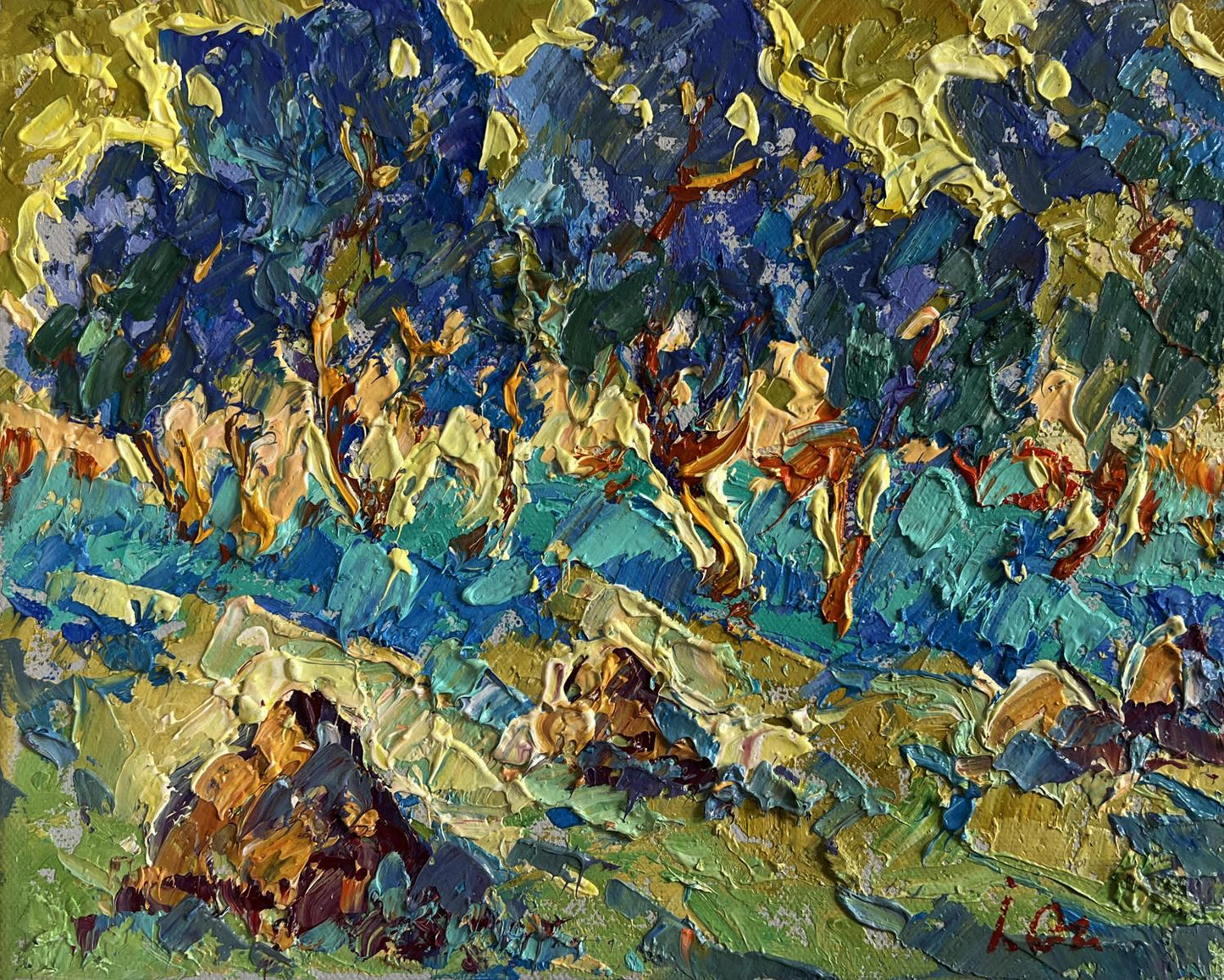 Vibrant impressionist oil painting Light evening breeze by Oleksiy Ivanyuk