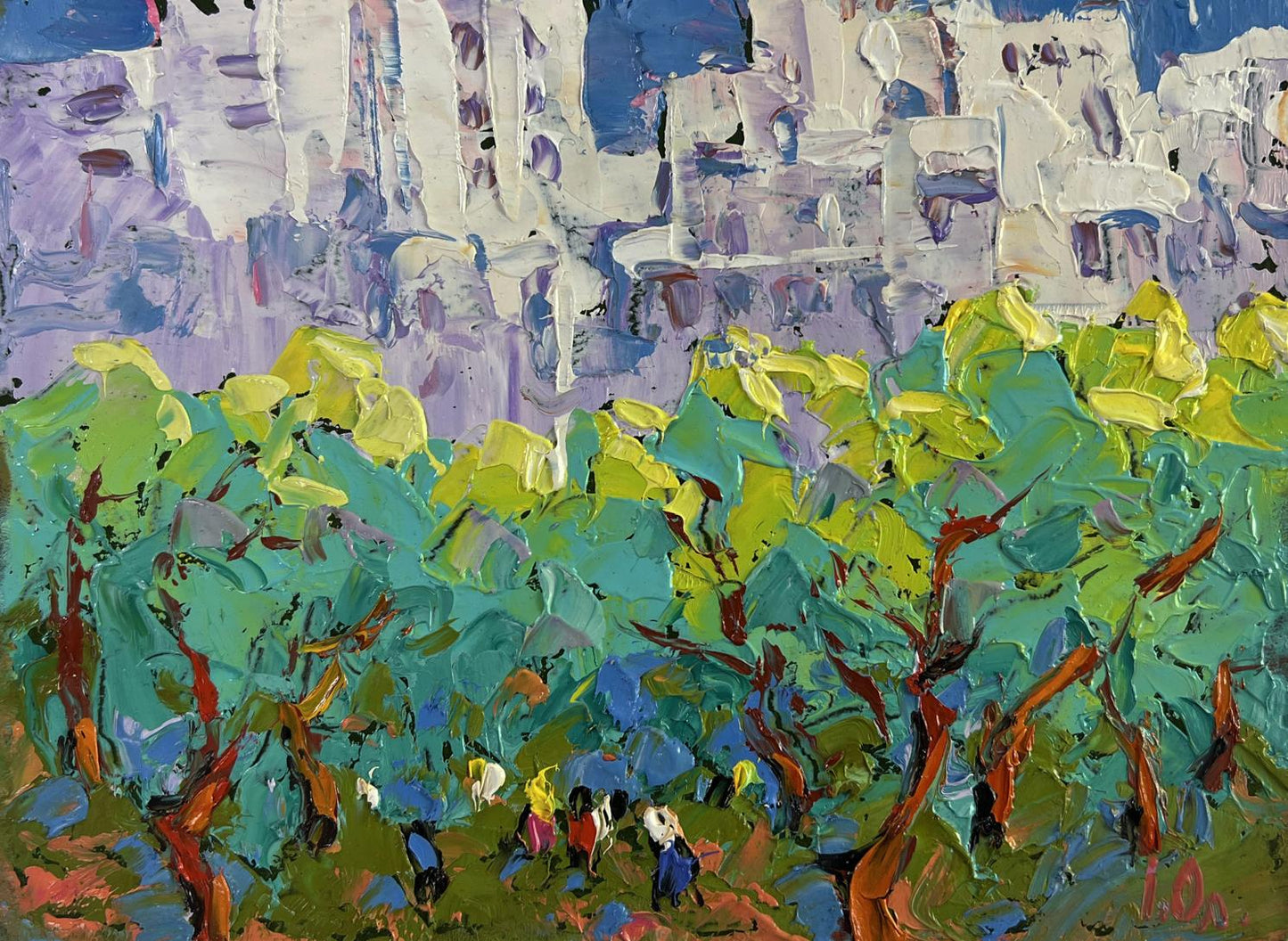 Vibrant impressionist oil painting Spring in the City by Oleksiy Ivanyuk