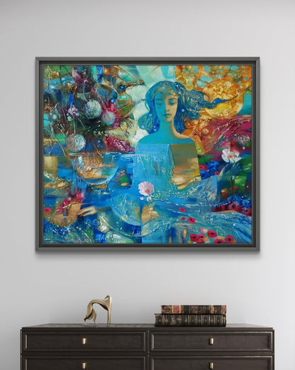 Abstract oil painting Aqua Vita Anatoly Tarabanov