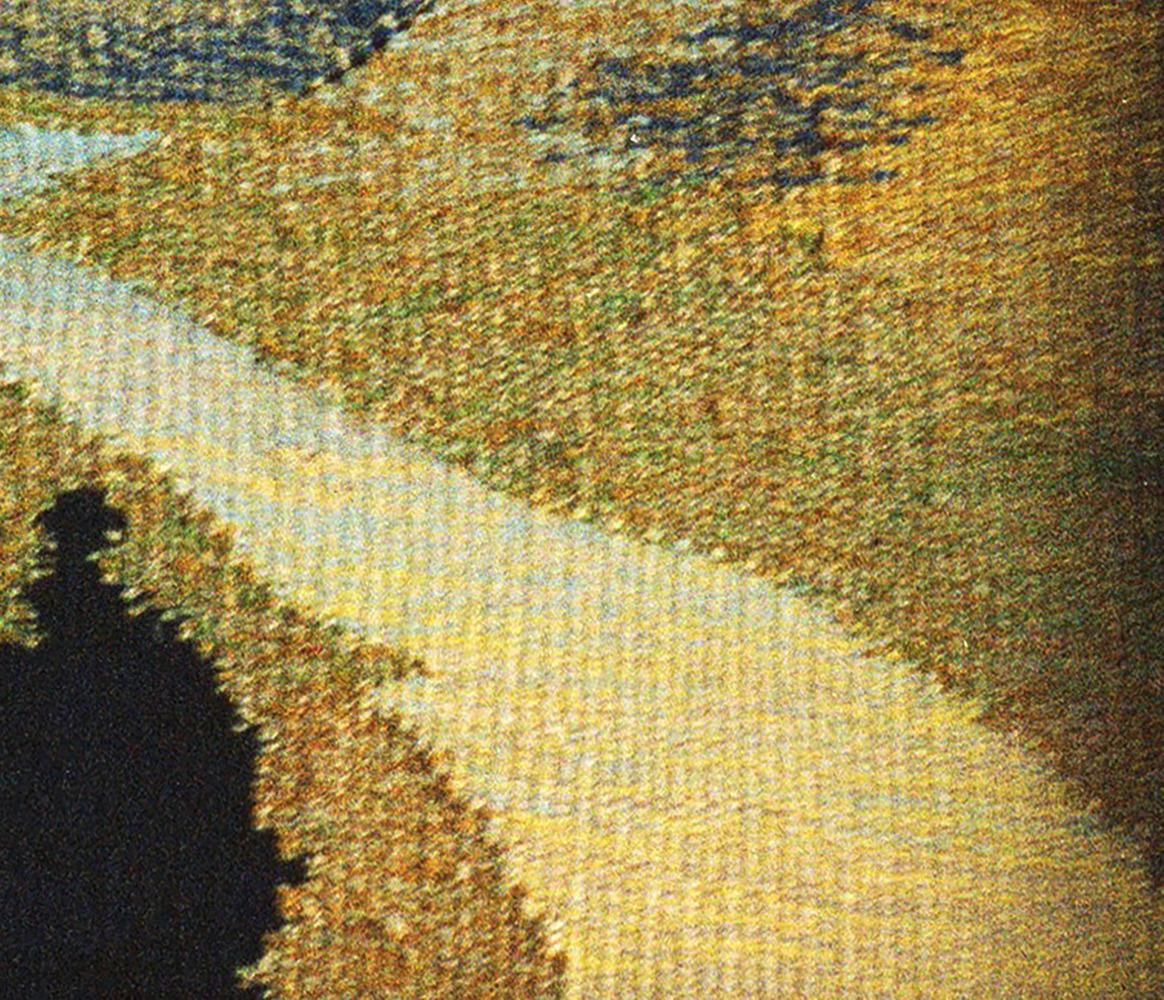 Handmade Vasily Korkishko tapestry rug with textured beige path