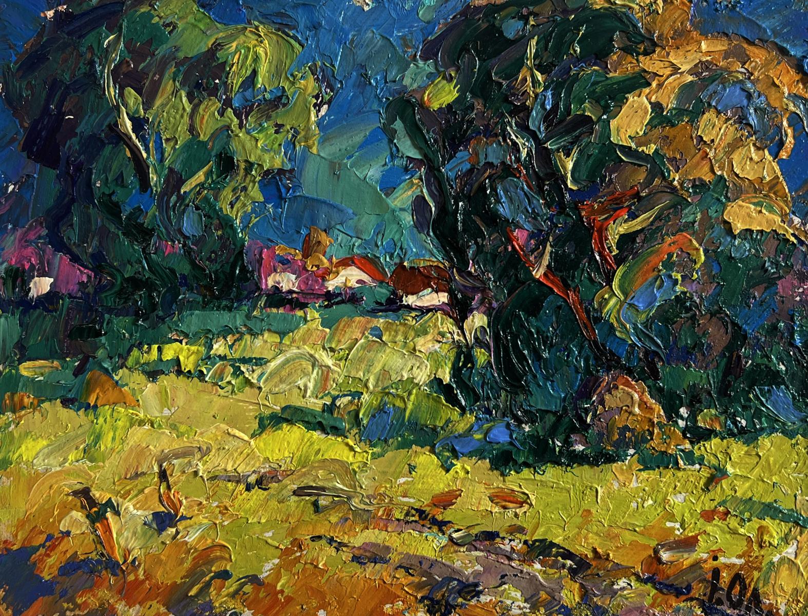 Vibrant impressionist oil painting After the Rain Freshness by Oleksiy Ivanyuk