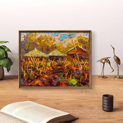 Oil painting The sun sets over the ancestral hill by Oleksiy Ivanyuk