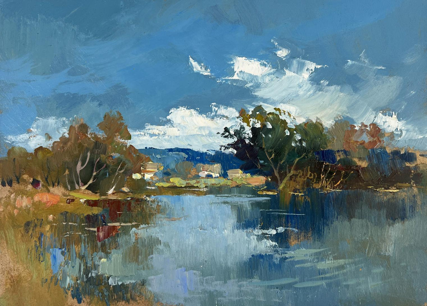 Vibrant impressionist oil painting Reflection of nature by Yuriy Suprunchuk