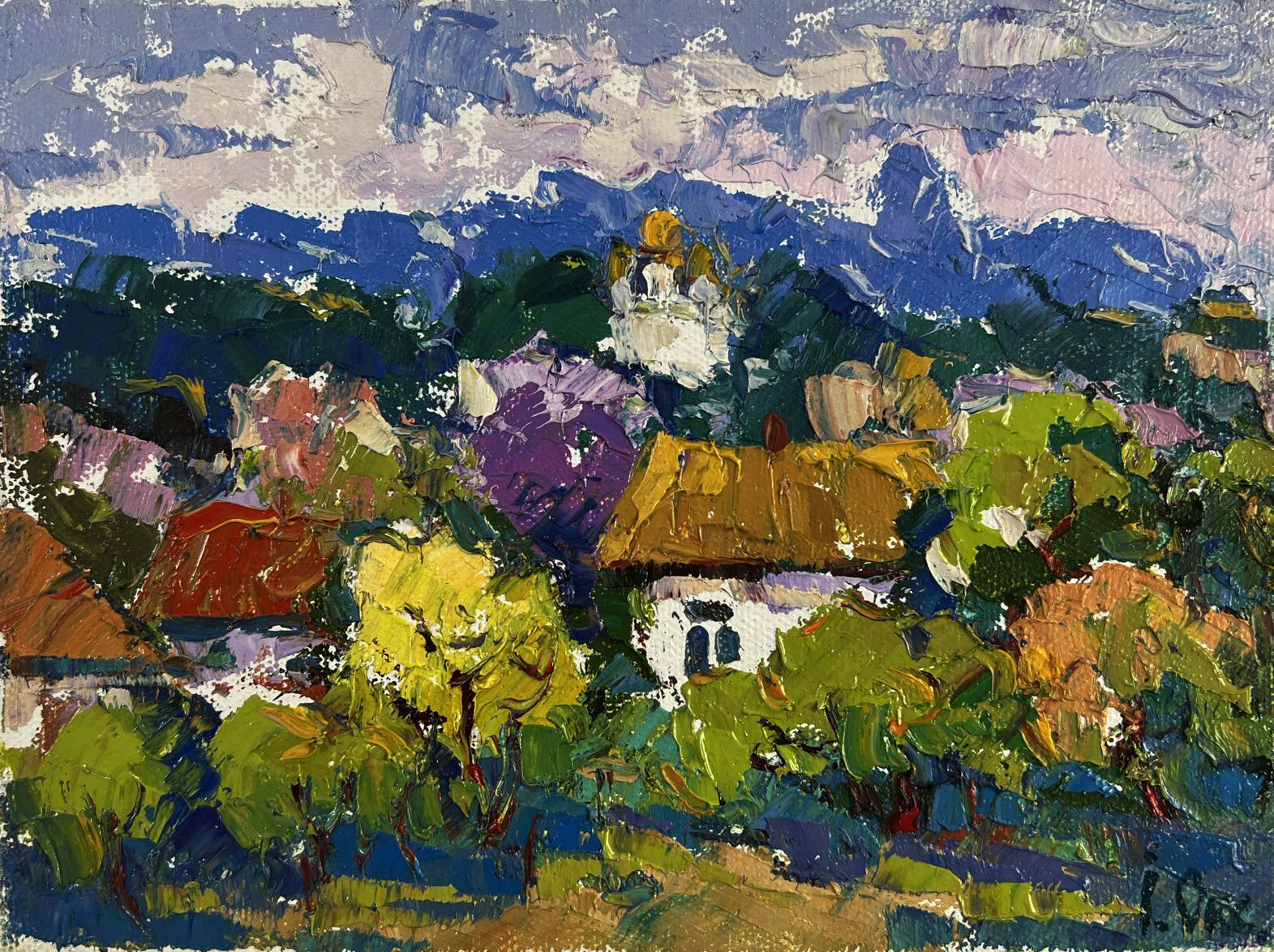 Vibrant impressionist oil painting Gentle breath of the morning wind by Oksana Ivanyuk