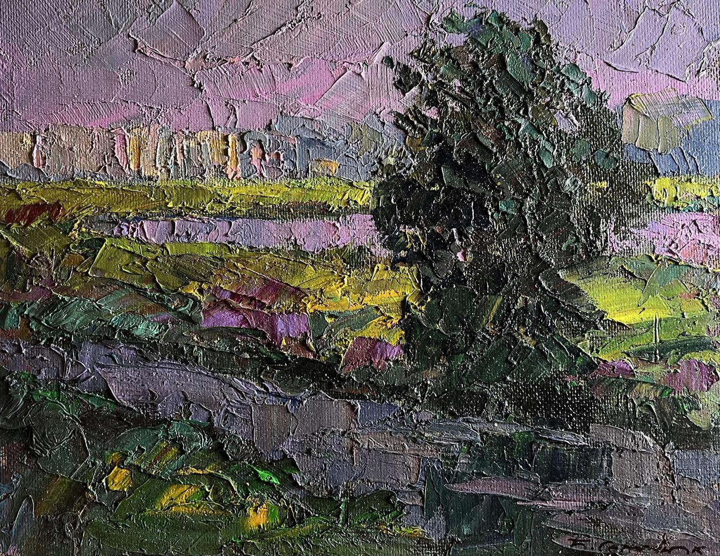 Oil painting Natural meadow by Boris Serdyuk impressionist landscape
