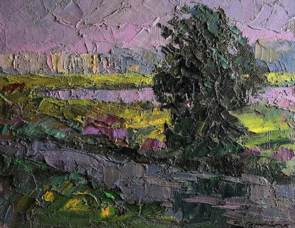 Oil painting Natural meadow by Boris Serdyuk impressionist landscape