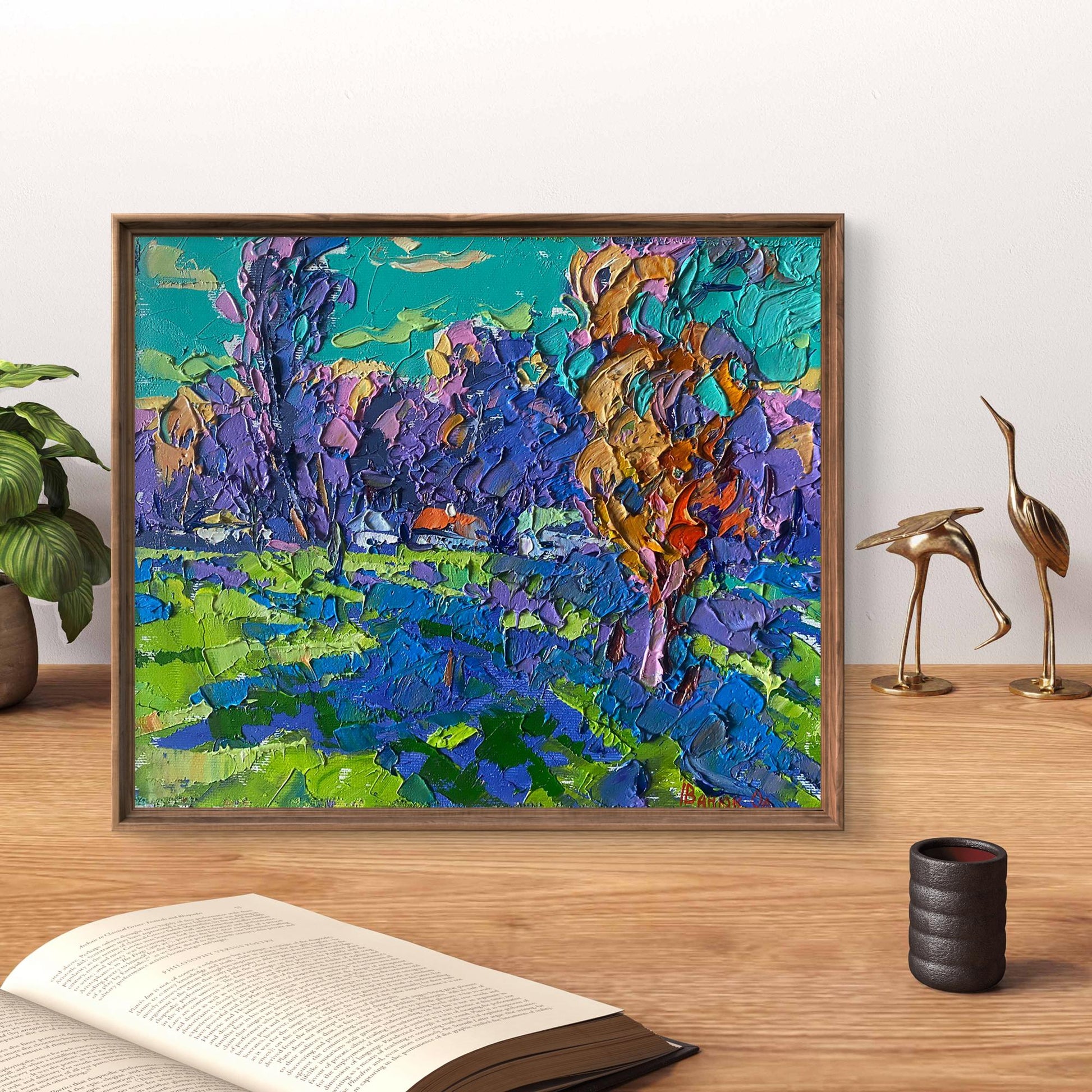 Oil painting Clear morning by Oleksiy Ivanyuk in wooden frame
