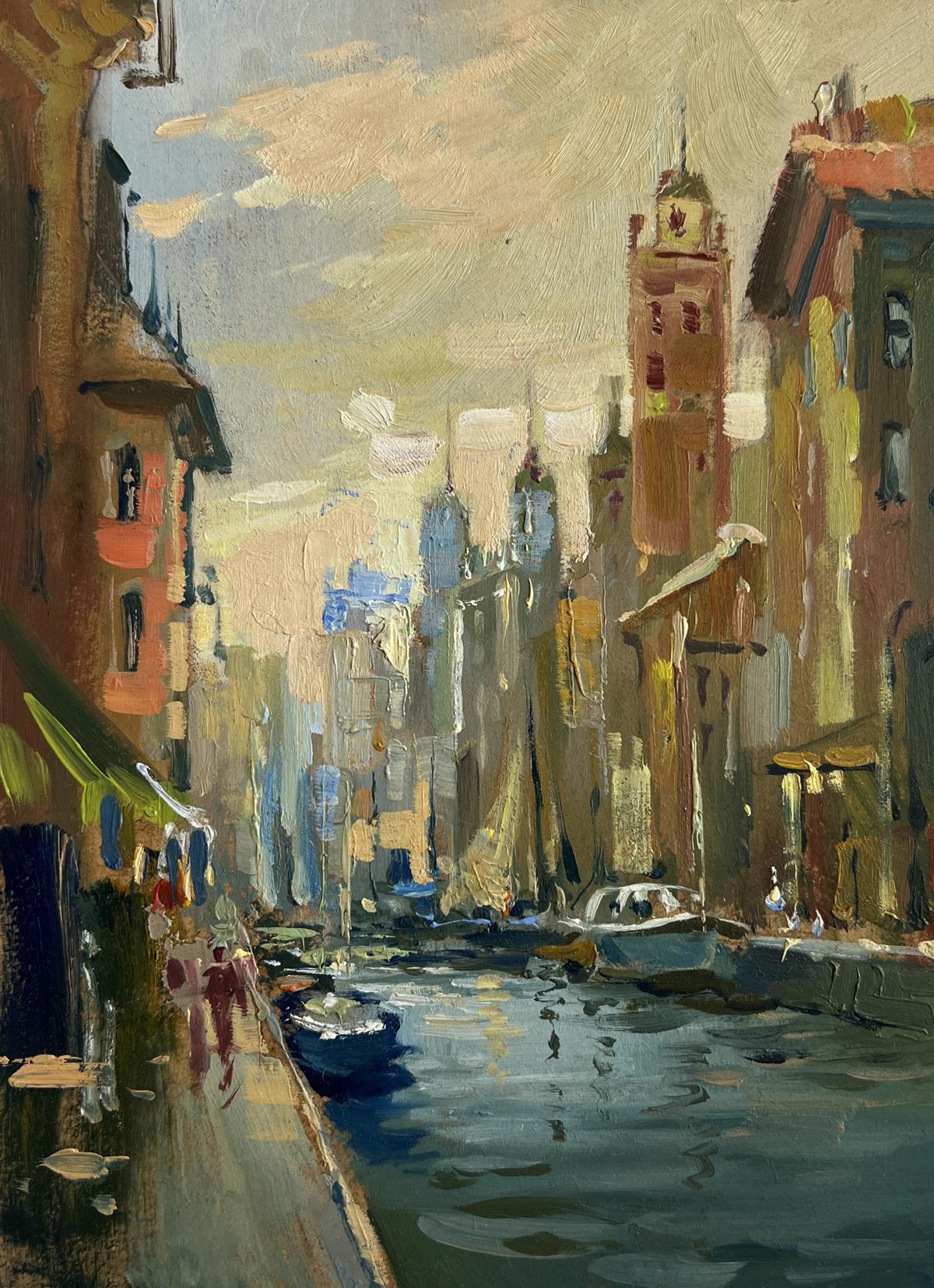 Impressionistic oil painting Reflection of Venice by Yuriy Suprunchuk