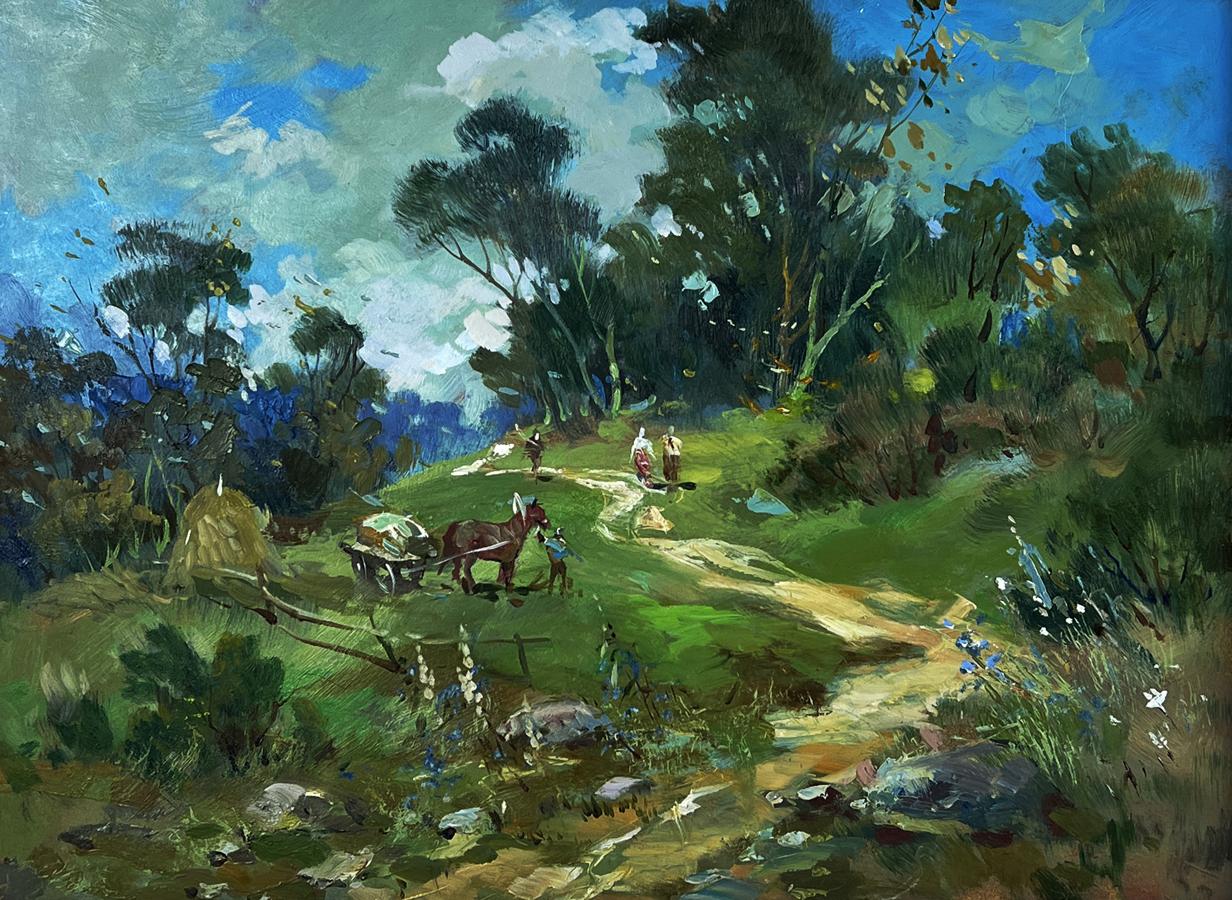 Vibrant impressionist oil painting Summer day in the forest by Yuriy Suprunchuk