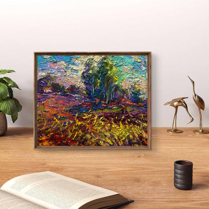 Oil painting Spring gardens in morning light by Oleksiy Ivanyuk