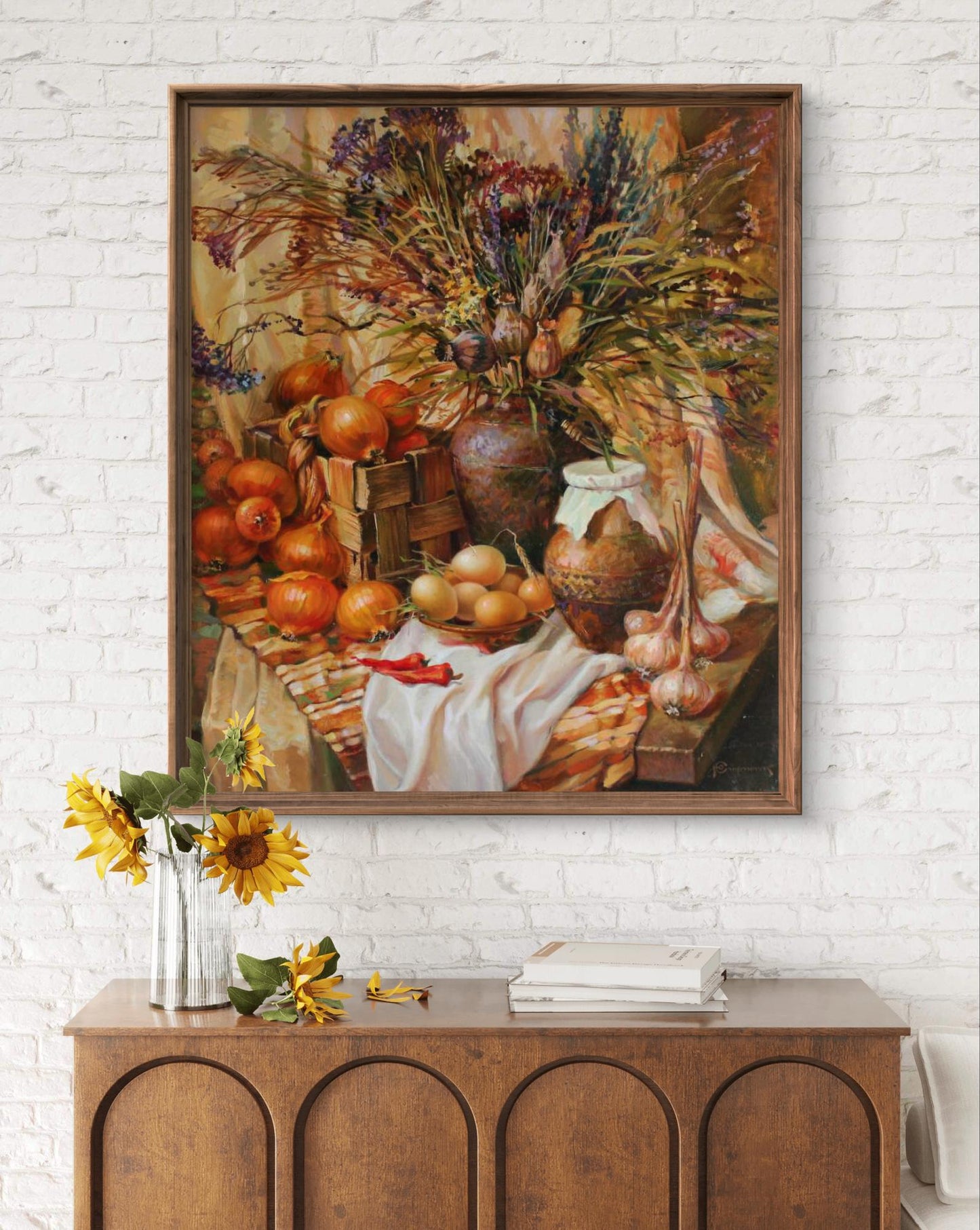 Oil painting Memories of grandma by Yuriy Suprunchuk autumn still life