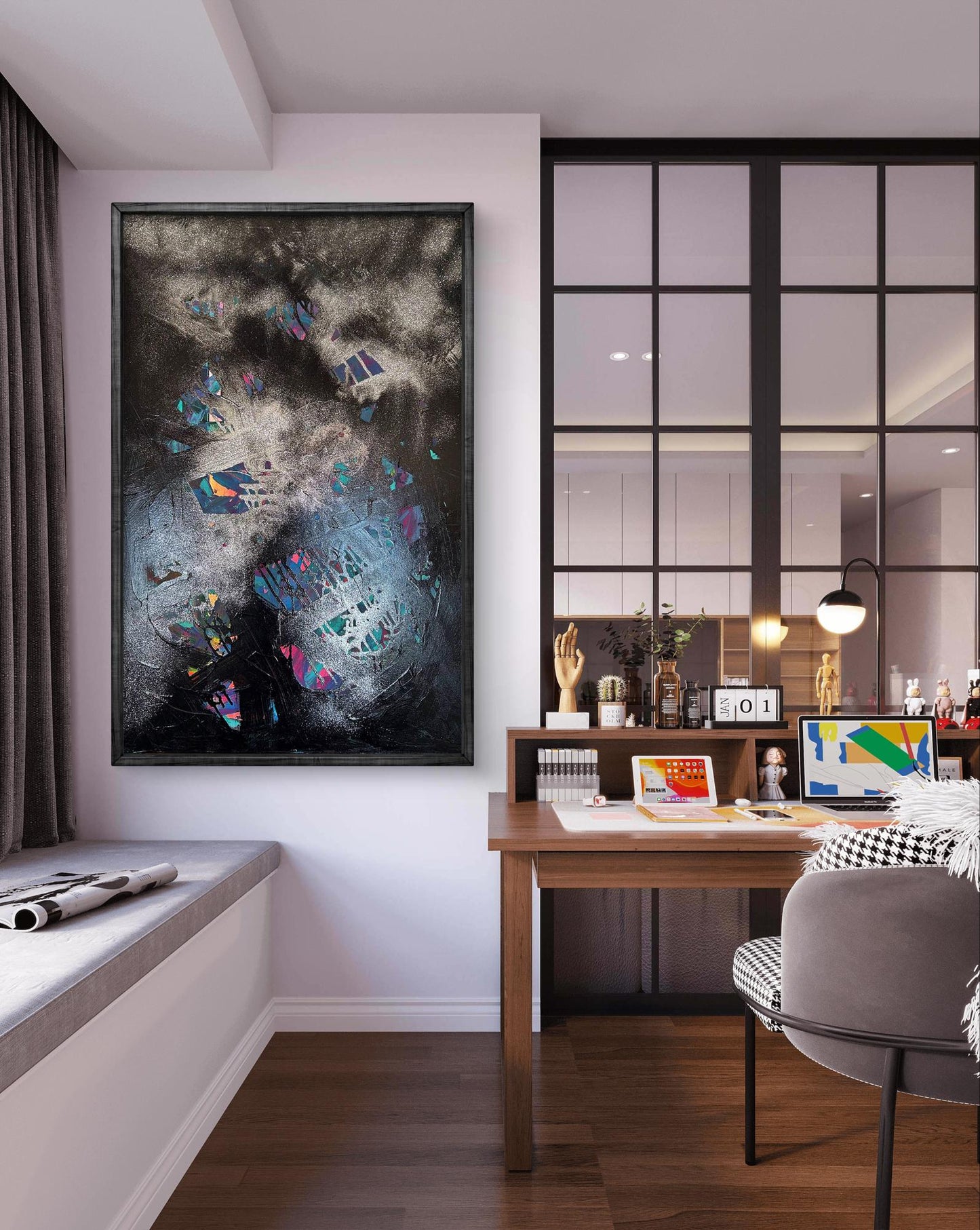 Acrylic painting Galaxy of the Soul by Olga Melezhik with vibrant hues