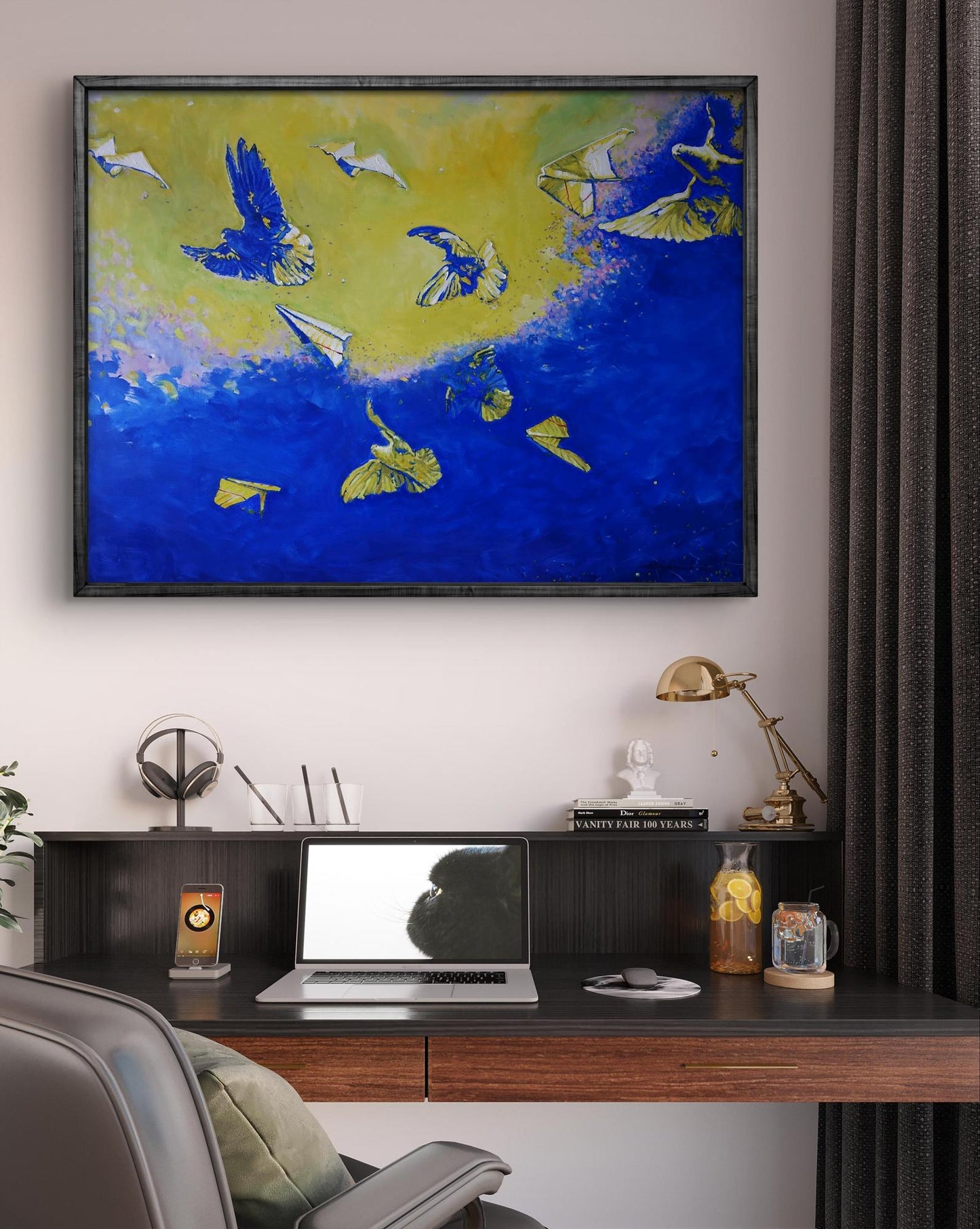 Oil painting Birds in the sky Anatoly Varvarov