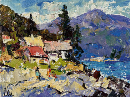 Vibrant impressionist oil painting Silence in the Mountains by Oleksiy Ivanyuk