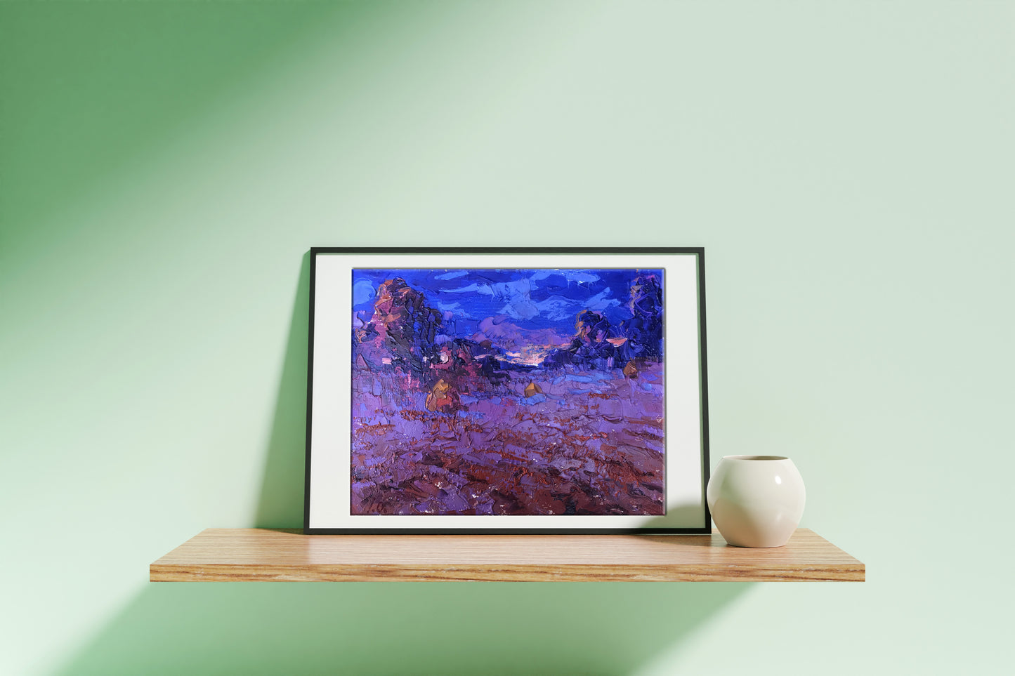 Ivanyuk's Oil Canvas: Evening in the Cold