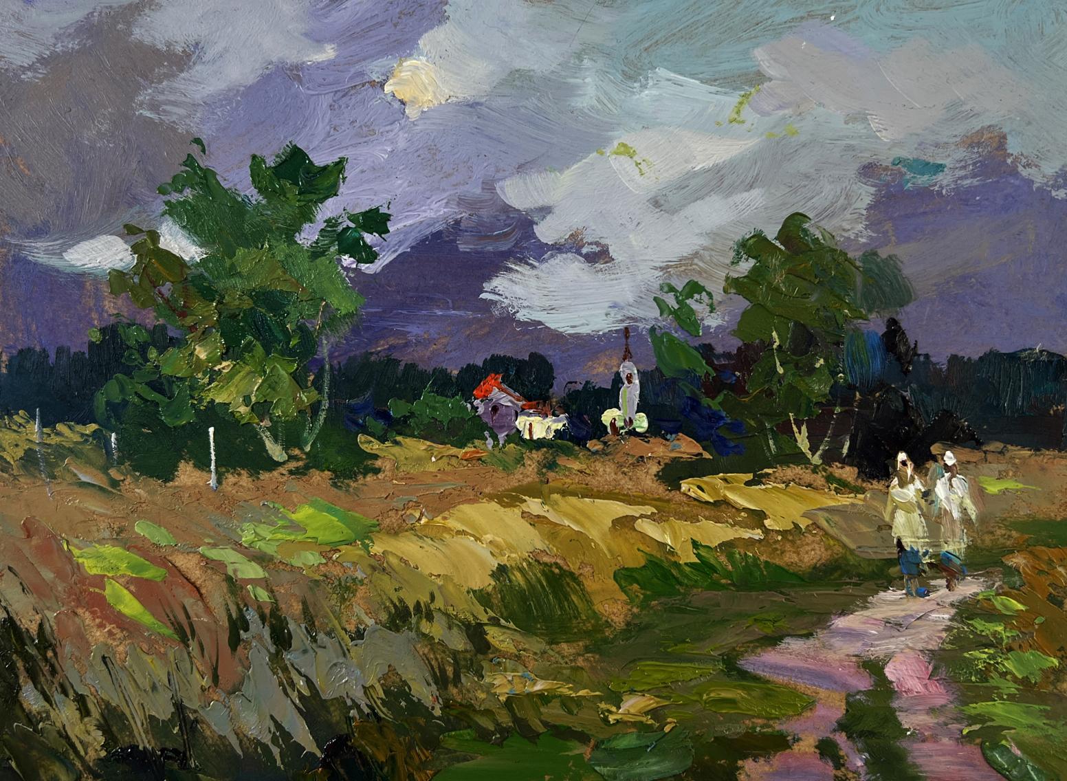 Quiet Village in Endless Expanses oil painting by Yuriy Suprunchuk