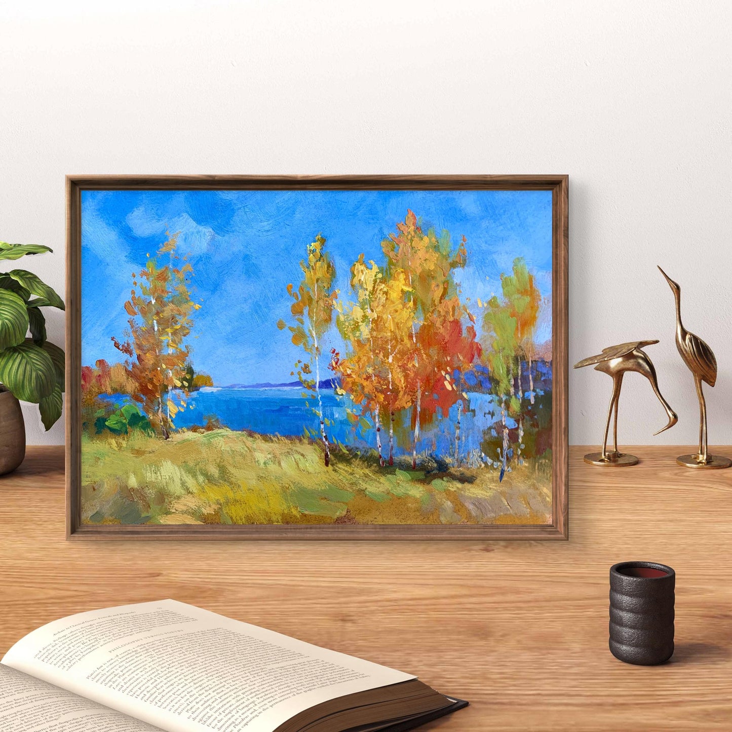 Oil painting Early autumn morning by Yuriy Suprunchuk framed