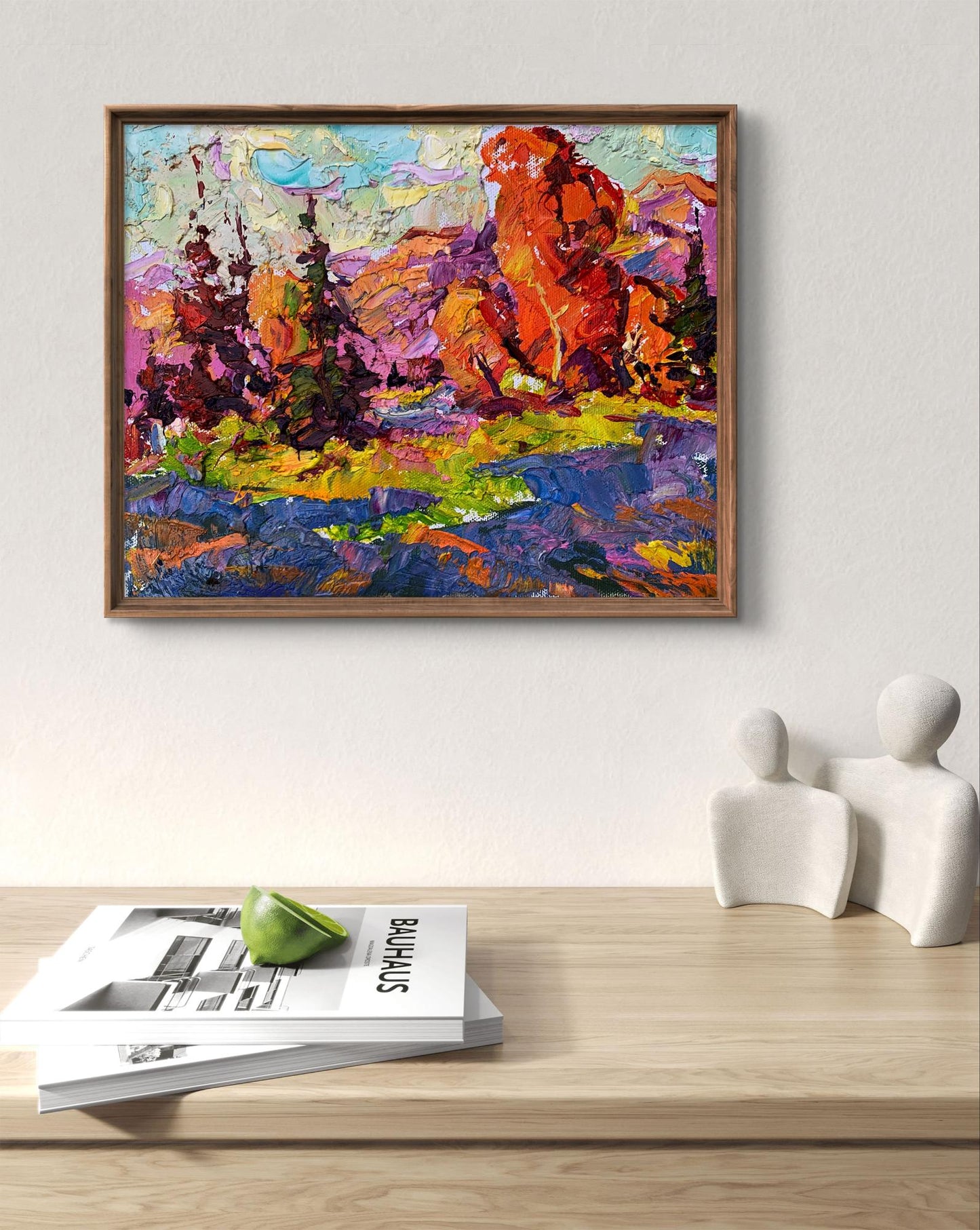 Oil painting Sunny autumn day by Ivanyuk Oleksiy in wooden frame