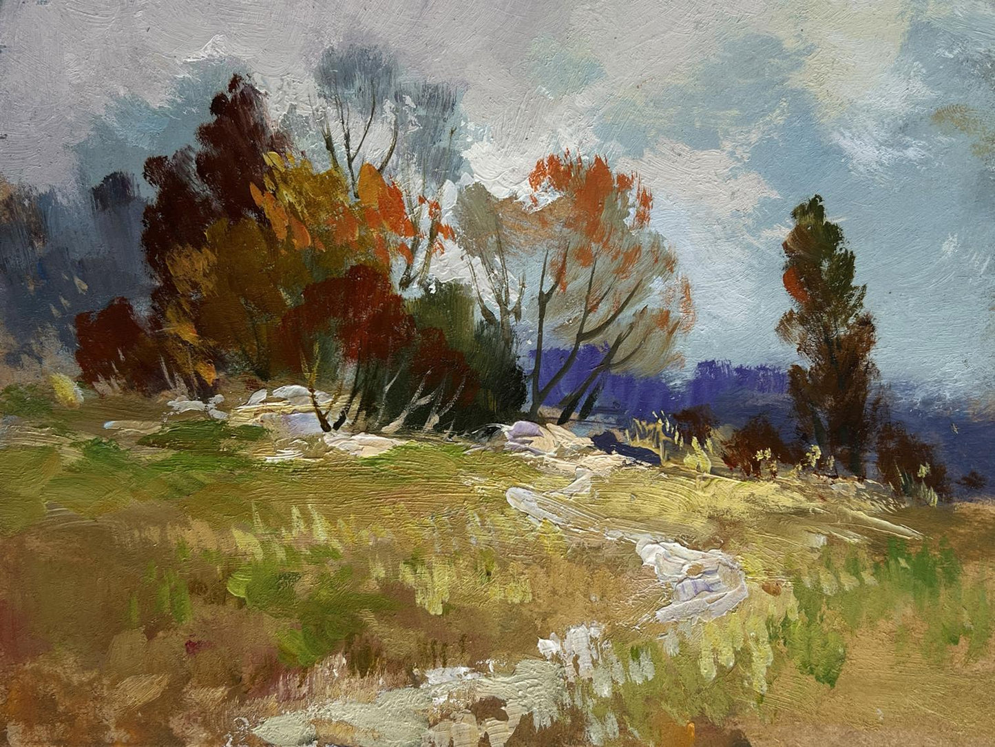 Oil painting Twilight of the autumn forest by Yuriy Suprunchuk