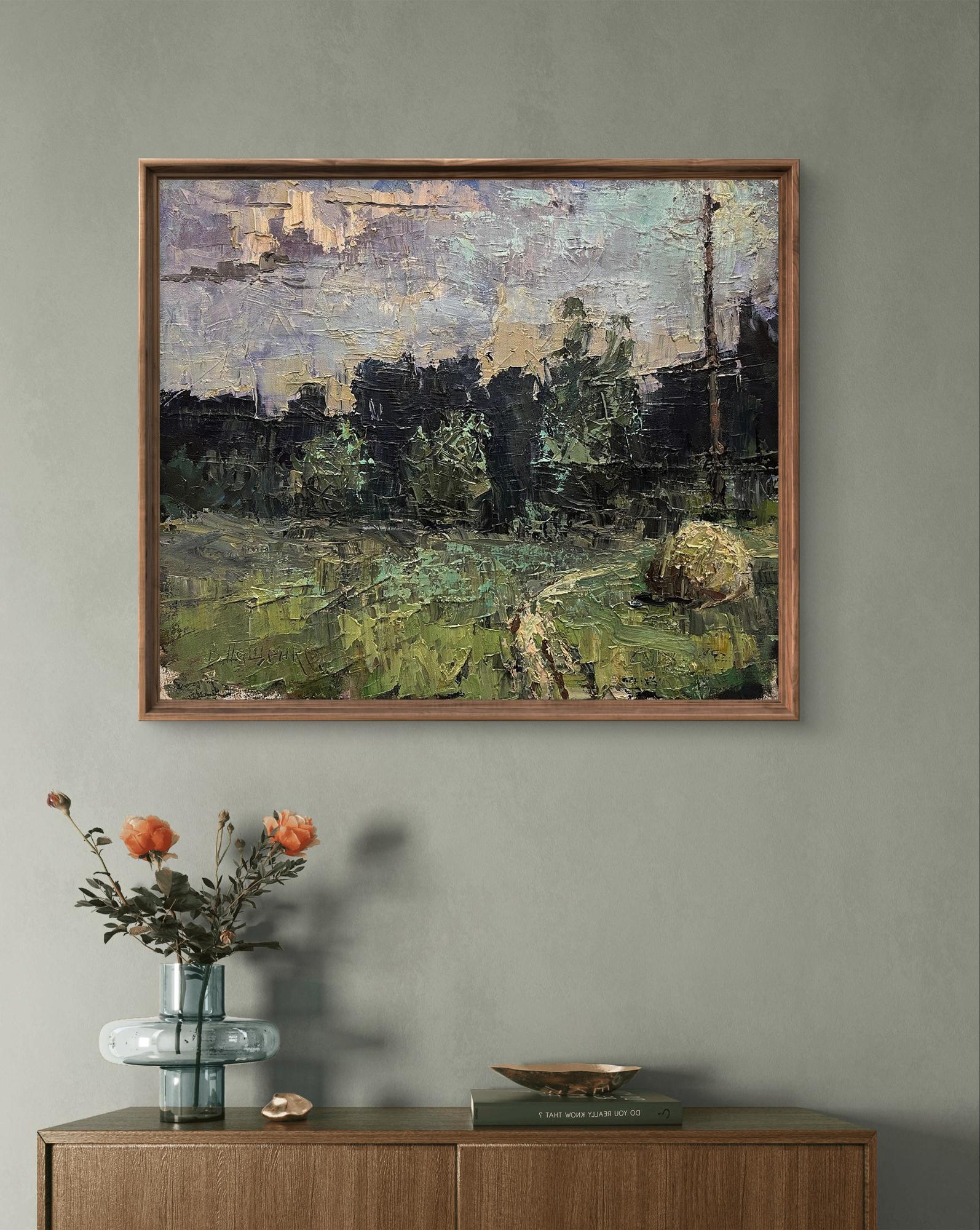 Oil painting May forest by Volodymyr Pashchenko, impressionist landscape