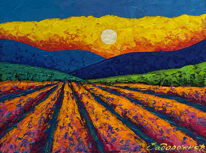 Vibrant impressionist sunlit field by Vita Zadorozhnya, wholesale fine art