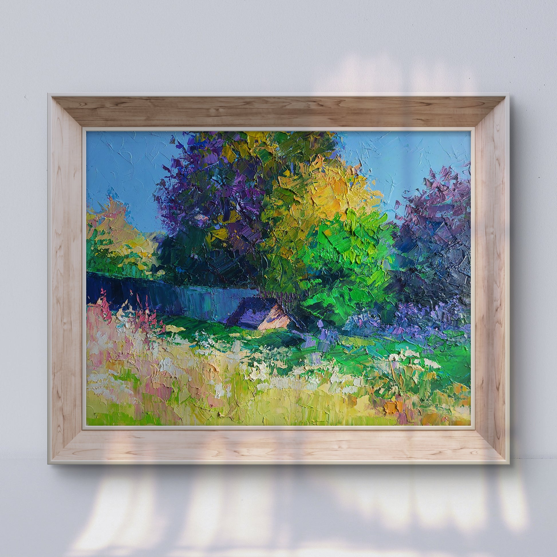 Oil painting Summer by Boris Serdyuk in impressionist style, framed