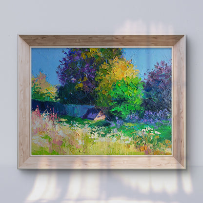 Oil painting Summer by Boris Serdyuk in impressionist style, framed