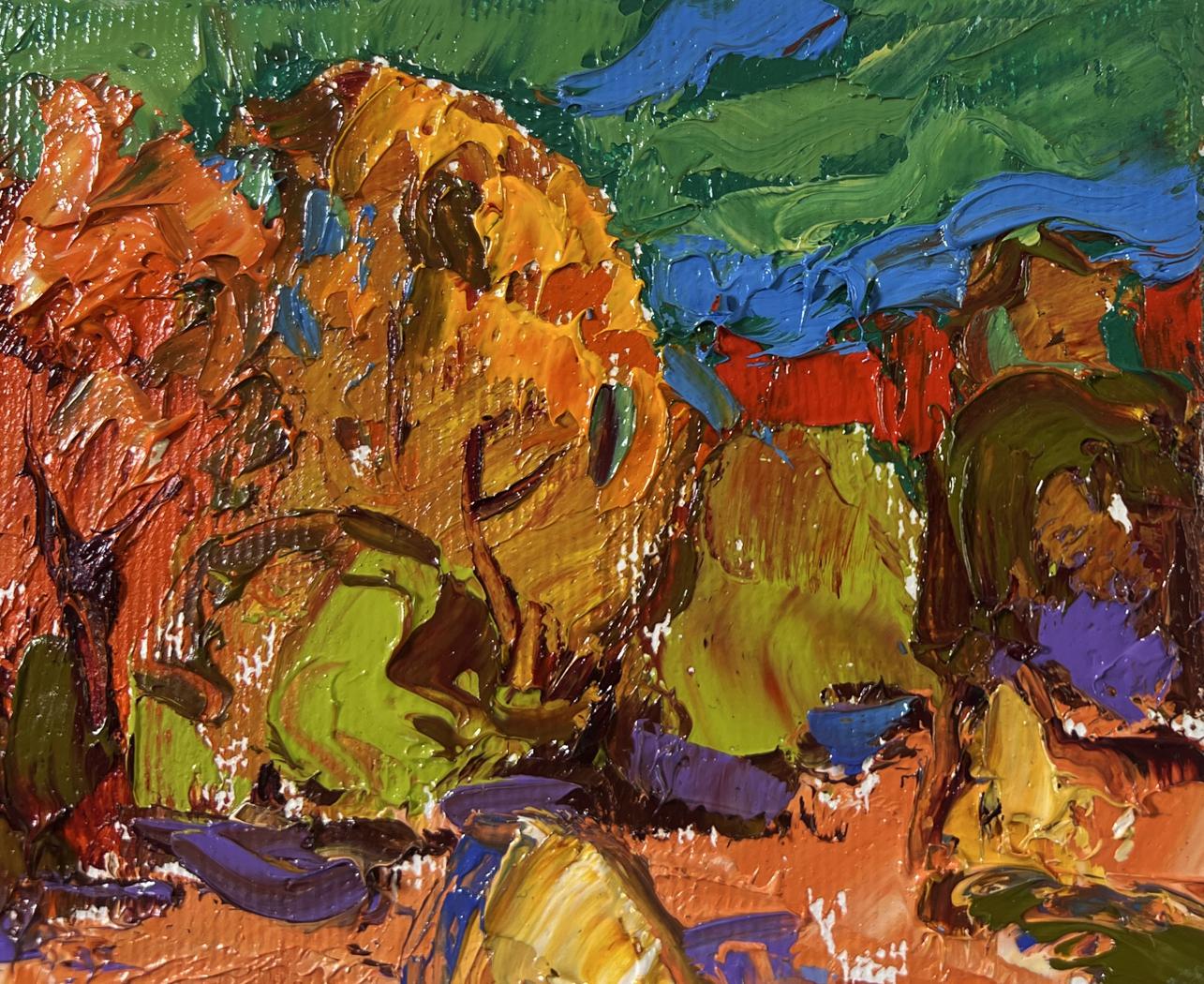 Vibrant impressionist oil painting Autumn horizon by Oleksiy Ivanyuk