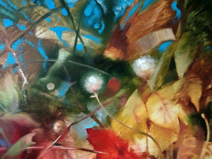 Abstract oil painting Autumn leaves Anatoly Tarabanov
