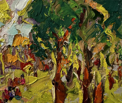Vibrant impressionist oil painting On a walk in the forest by Oleksiy Ivanyuk
