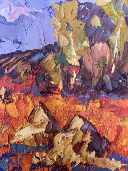 Crimson Stubble captured on canvas by Alex Ivanyuk