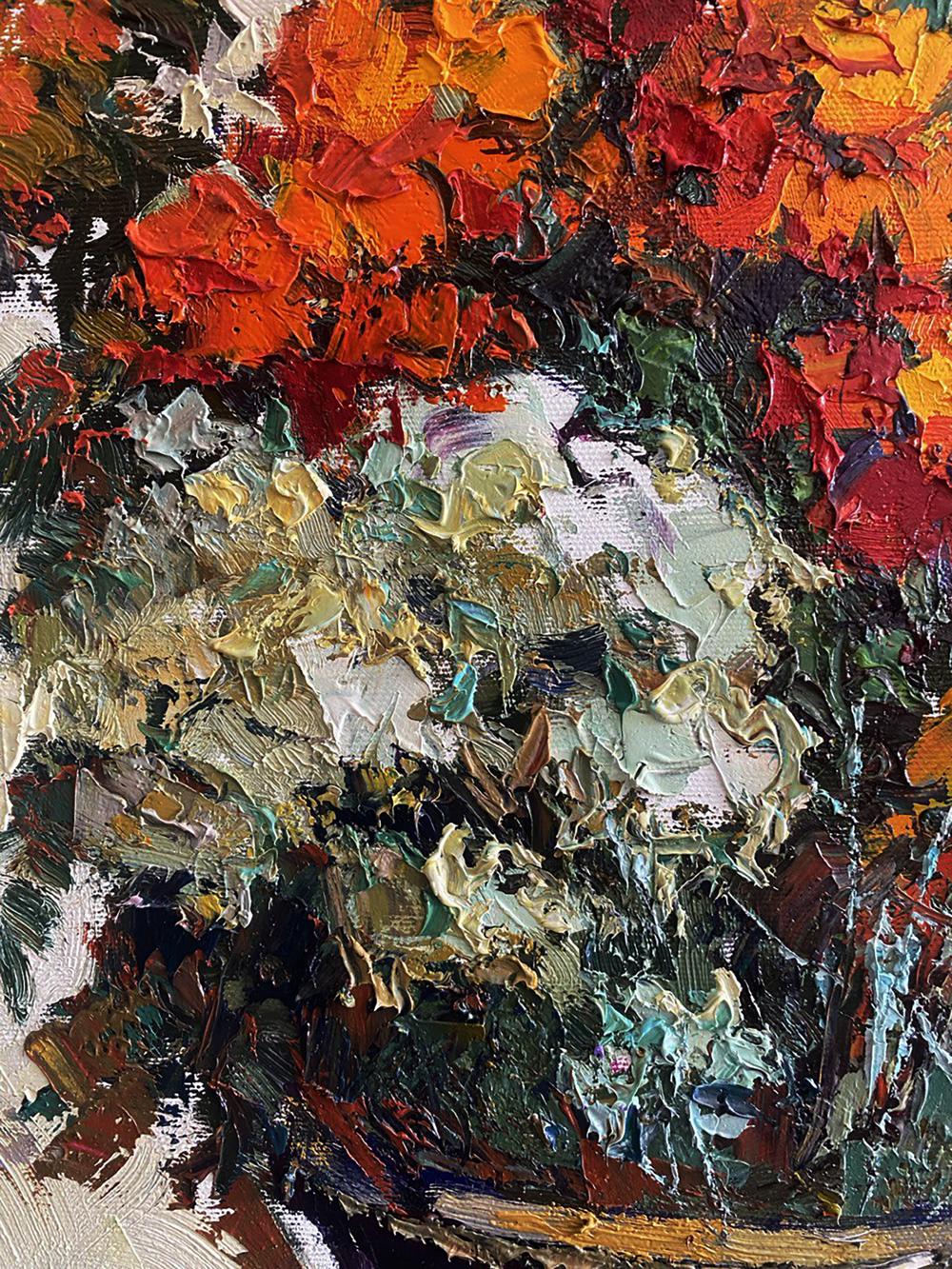 Vibrant impressionist oil painting of apples by Oksana Ivanyuk