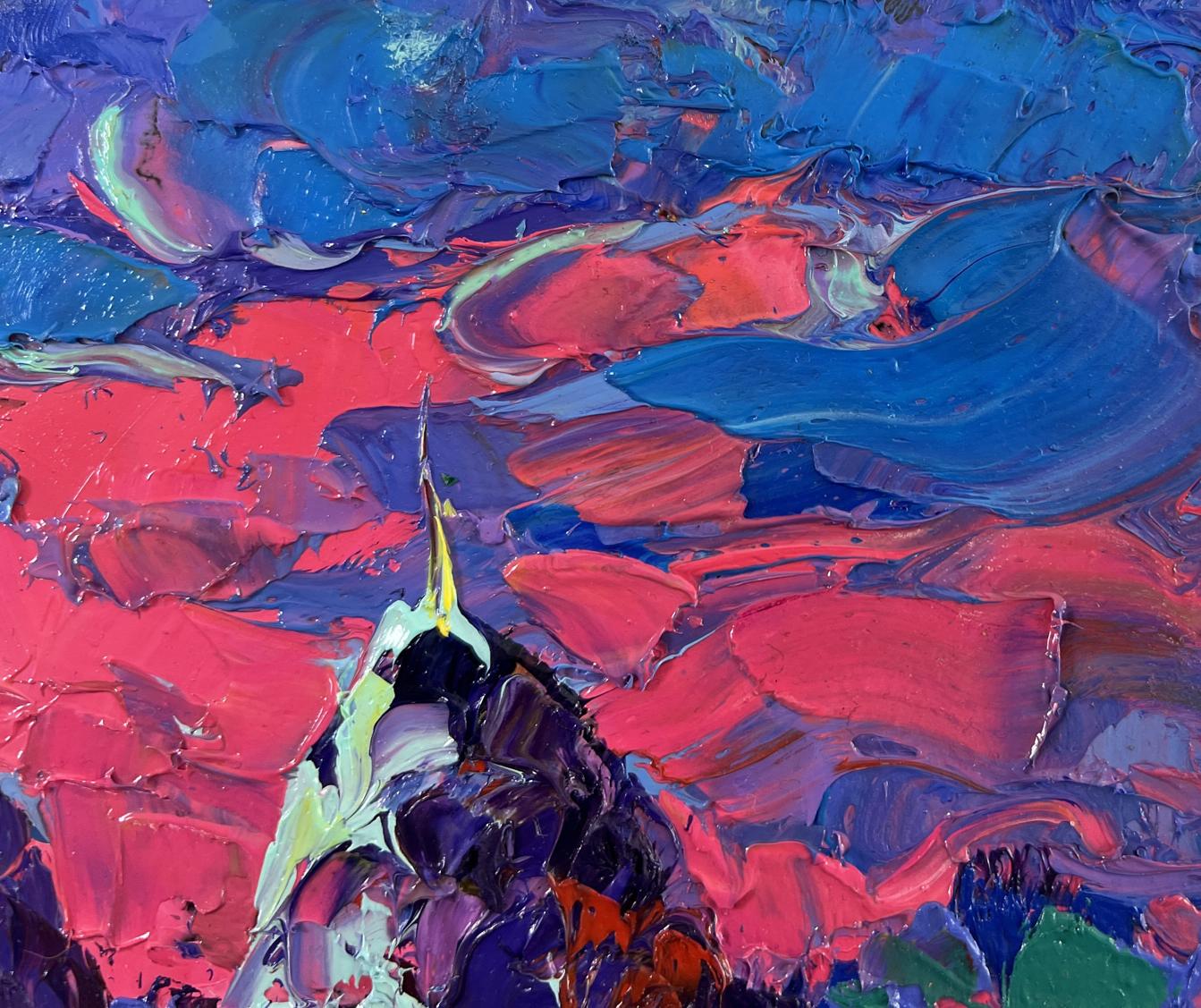 Vibrant oil painting The moonlit night whispers silence by Oleksiy Ivanyuk