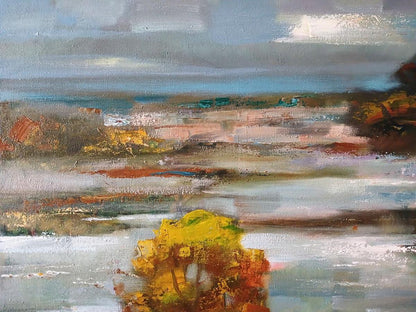 Oil painting Autumn twilight Anatoly Tarabanov