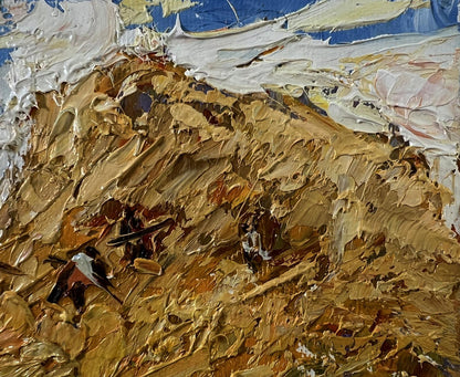Oil painting In the summer field by Oleksiy Ivanyuk impasto landscape