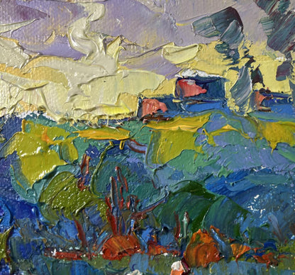 Quiet morning oil painting by Oksana Ivanyuk impressionist landscape